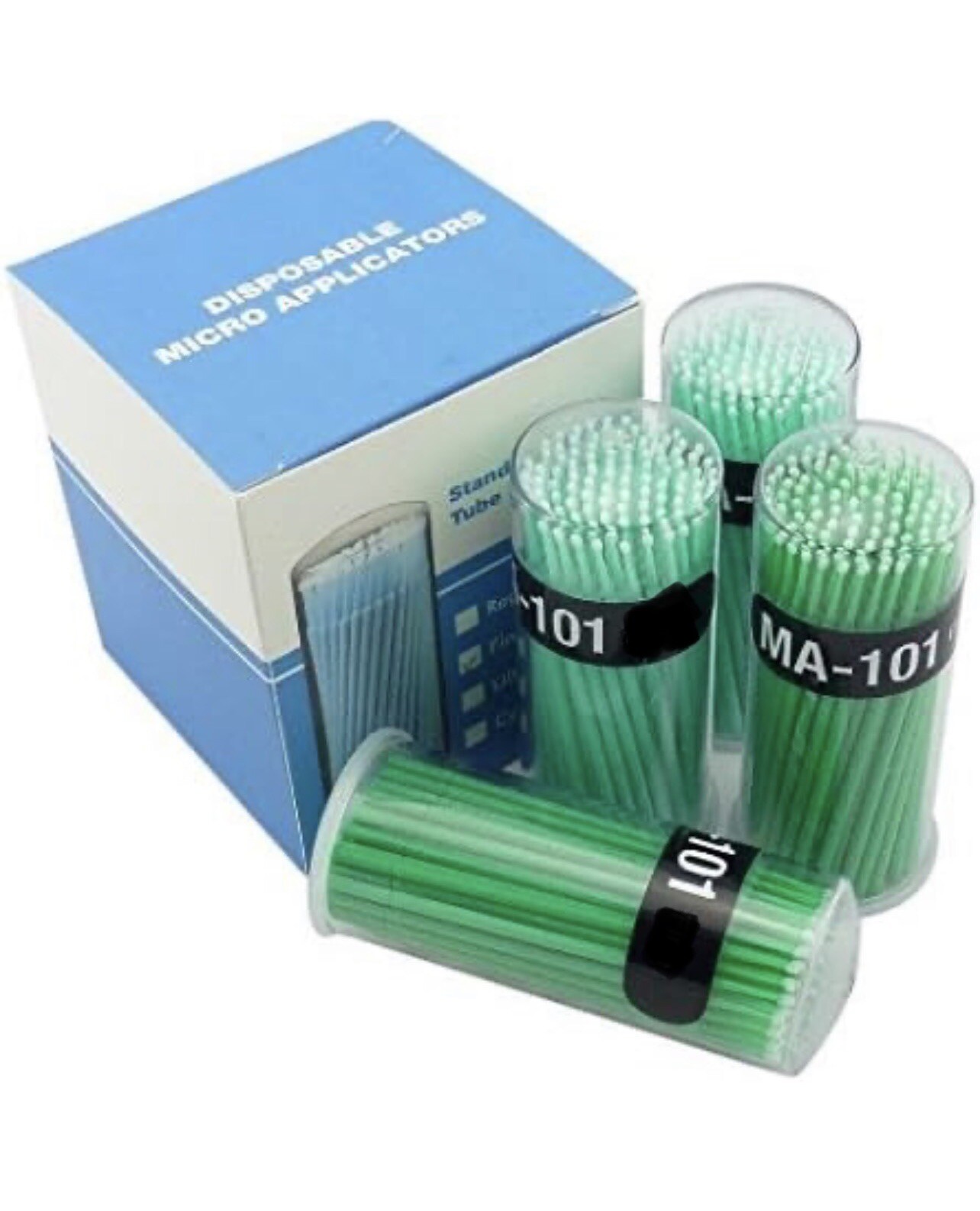 800 Pcs Dental Micro Brush Disposable Applicator Tips Regular Green