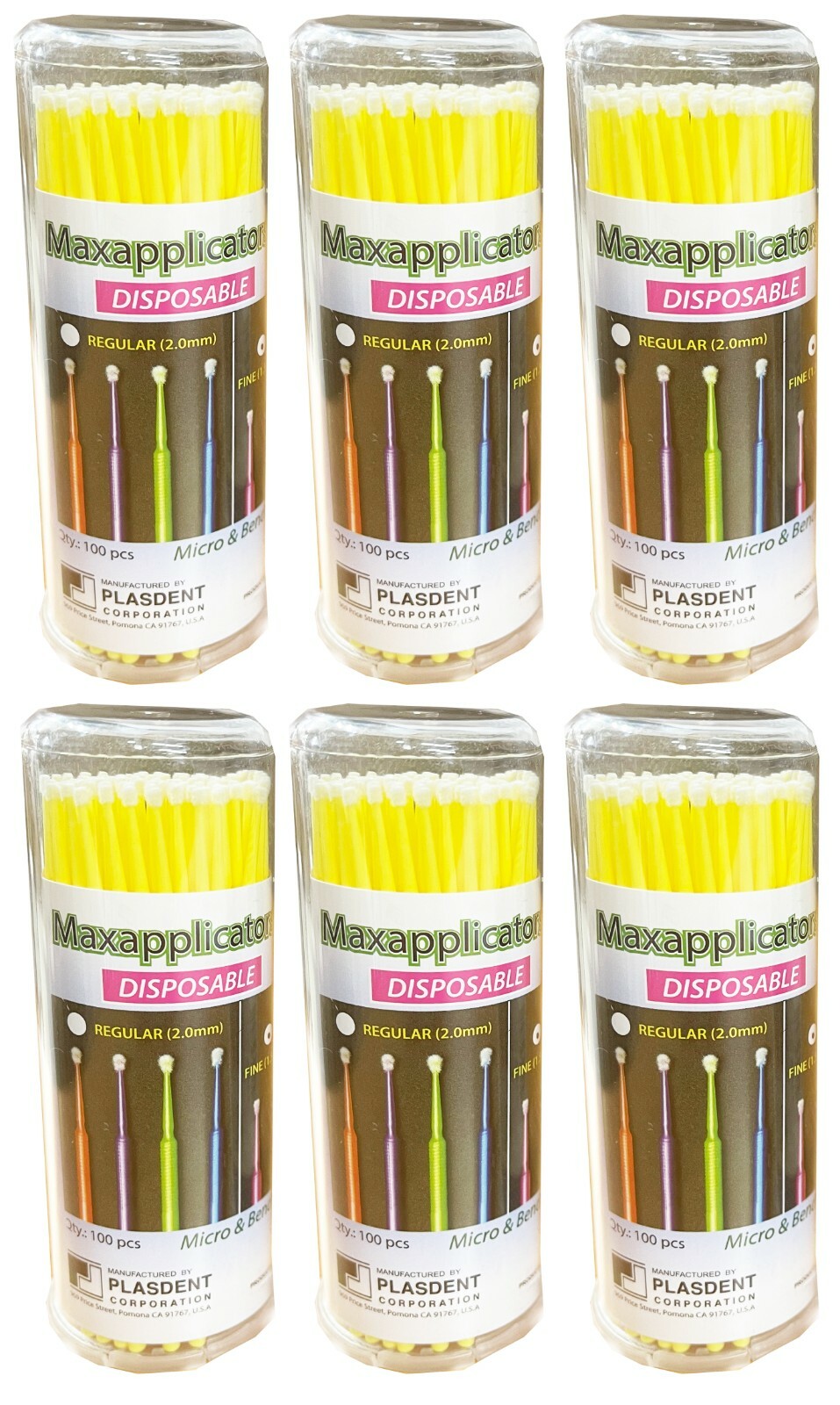 Dental Microbrush Applicator 600 pcs (Fine or Regular) Tips