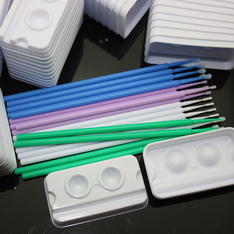 NEW 400 PCS Micro Applicator Brush And 100 PCS Composite Adhesive Mixing Wells