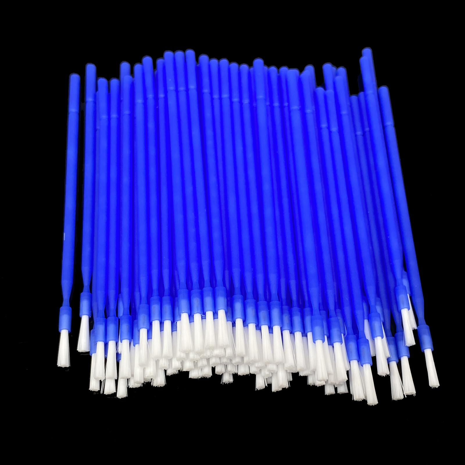 100 Pcs Dental Disposable Micro Applicator Brush Bendable Long Shank Blue Green