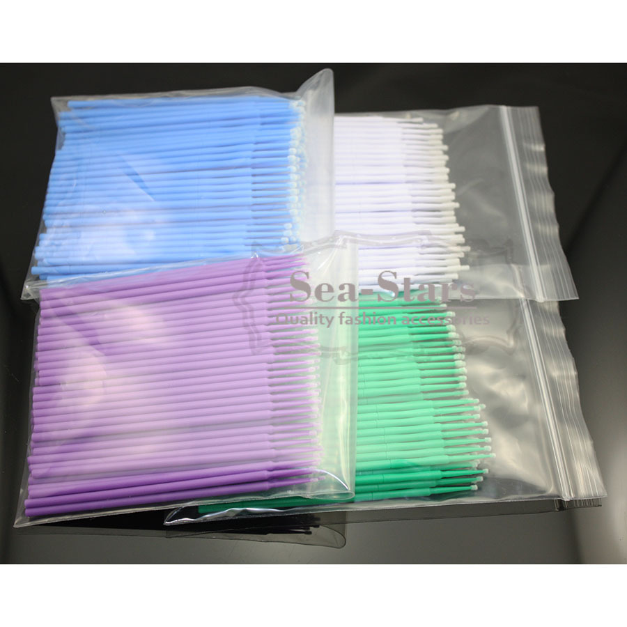 NEW 400 PCS Dental 1.2/1.5/2.0/2.5mm Disposable Micro Applicator Brush Bendable
