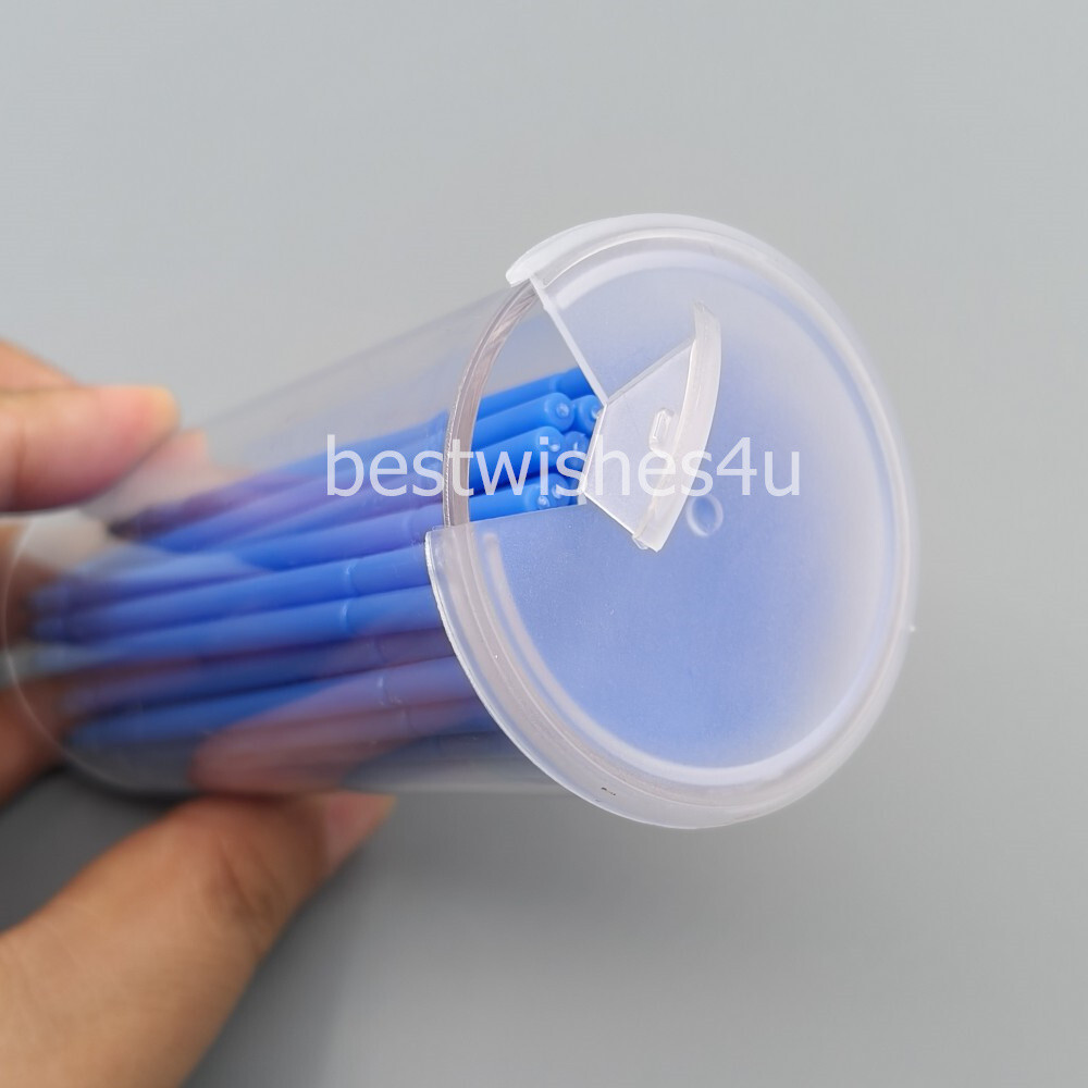 100 Pcs Microbrush Applicator Tips Dental Micro Brush Bendable Tapered Bristle