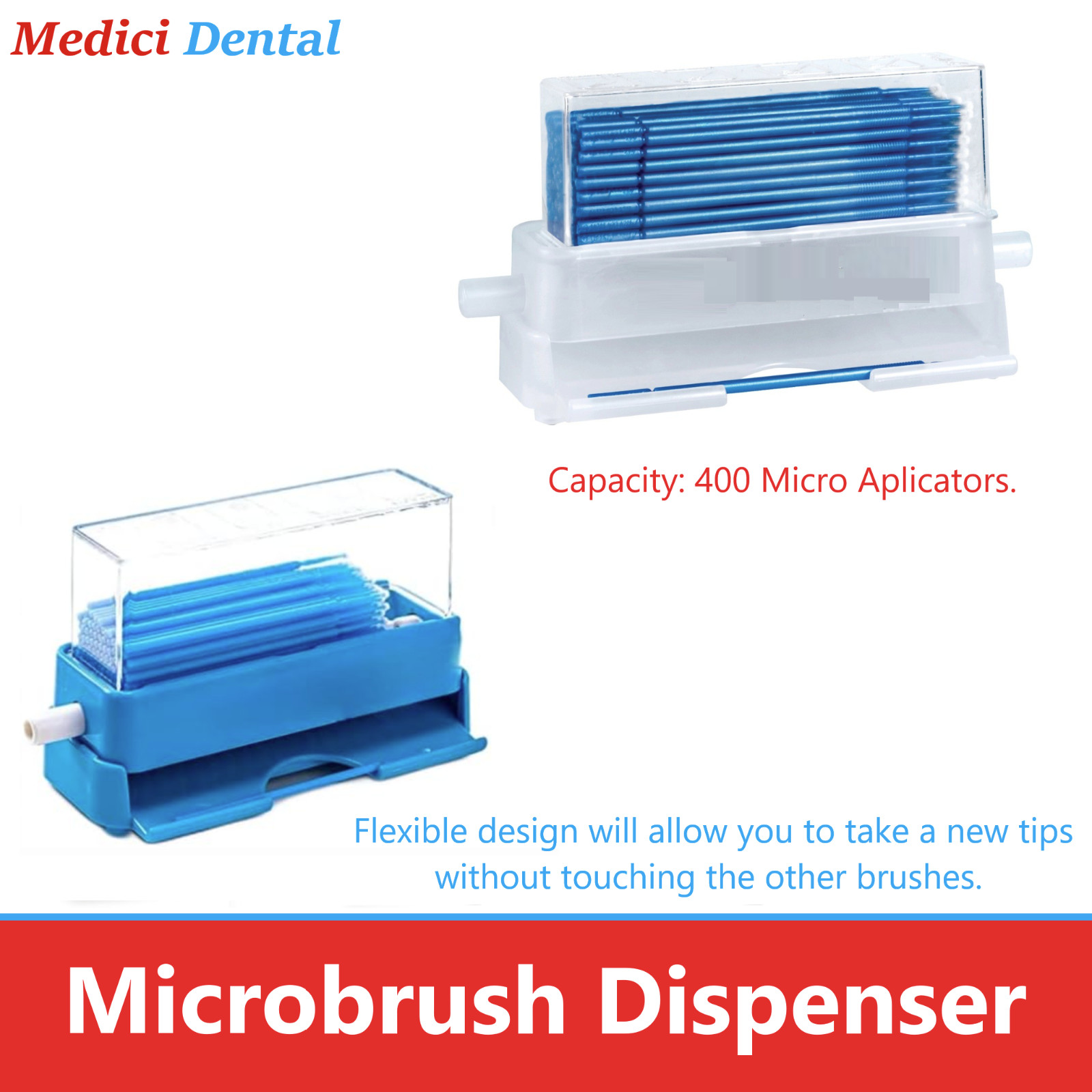Dental Microbrush Dispenser – Holds 400 Microbrushes, Microbrush Organizer
