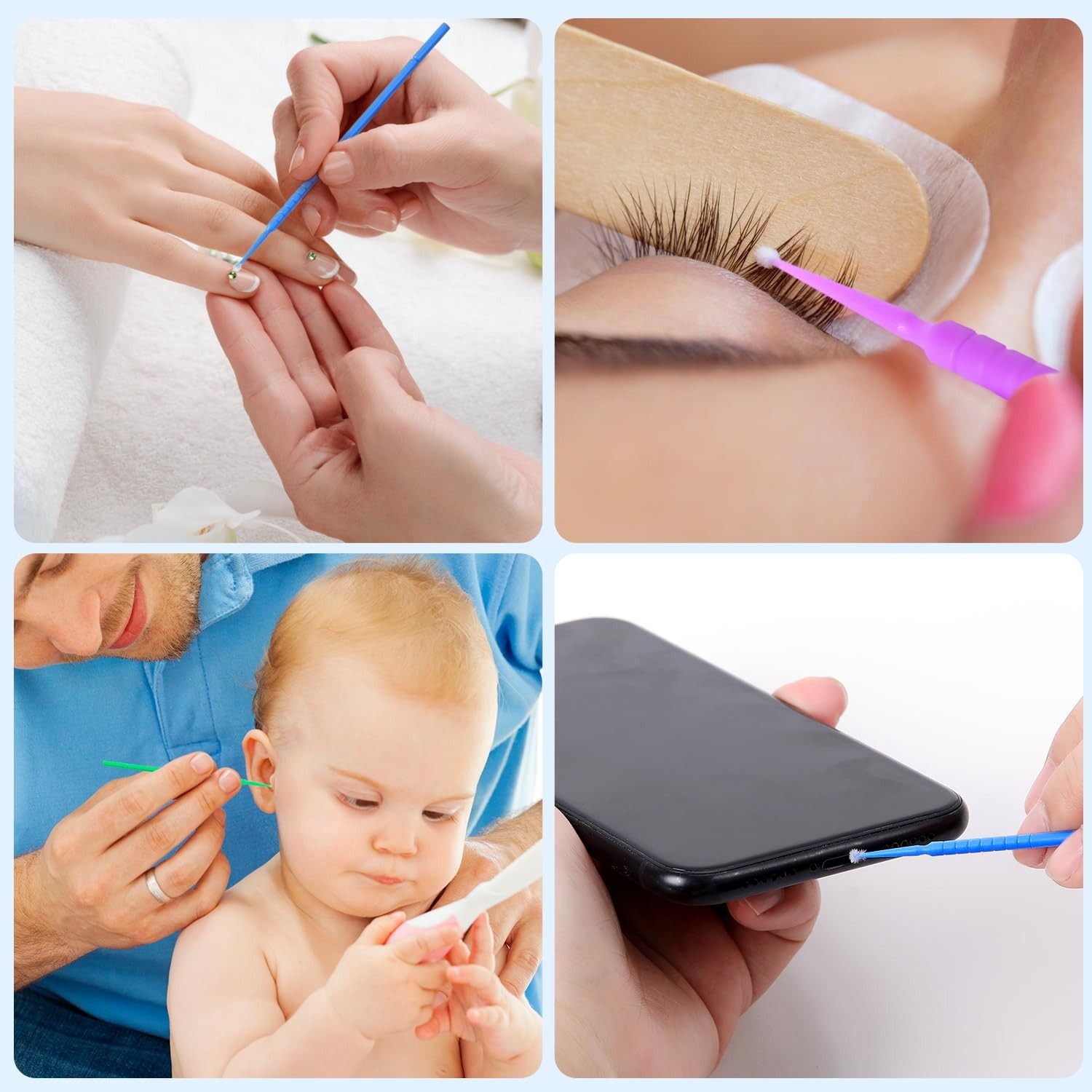 400pcs Dental Micro Applicators Brushes Superfine, Disposable Microswabs
