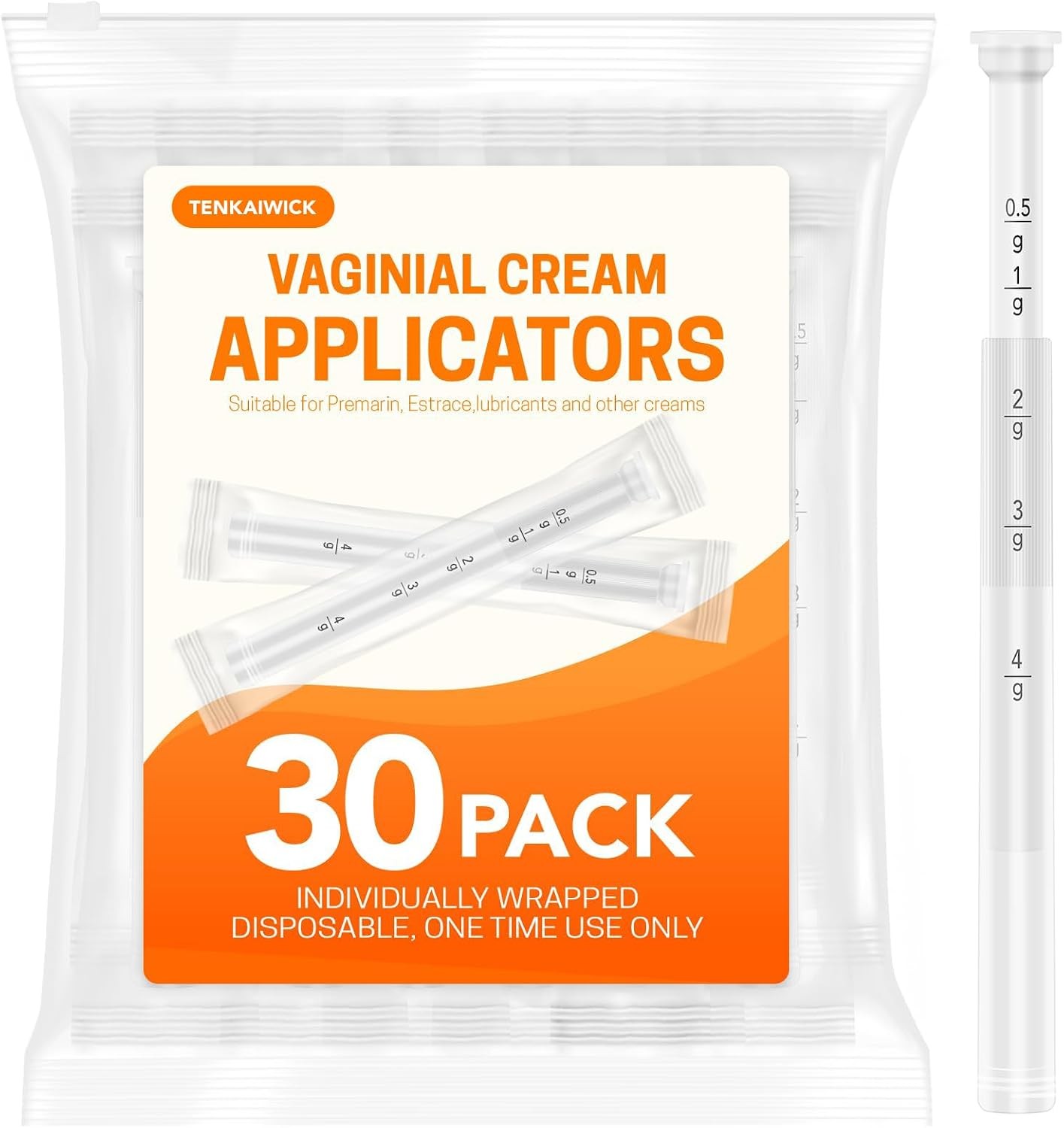 30 Pack Disposable Vaginal Suppository Applicator for 30 Count (pack of 1)