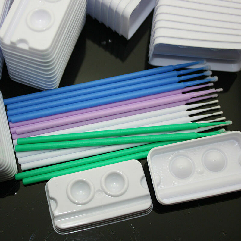 1000 Pcs Dental Disposable Micro Swab Applicator Brush Non-linting Fibers L M S