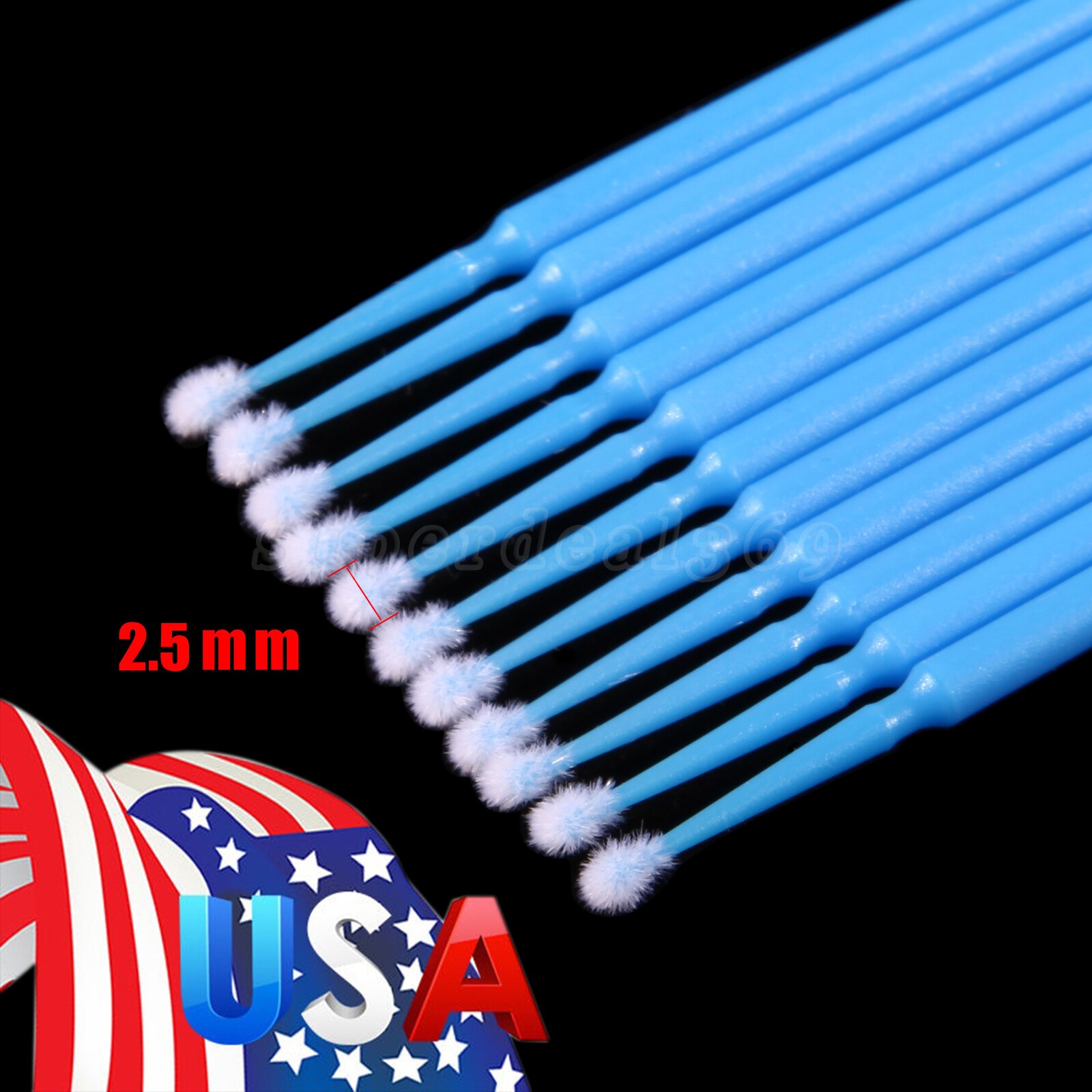 Dental Micro Brush Disposable Materials Tooth Applicators Regular Blue 2.5mm su
