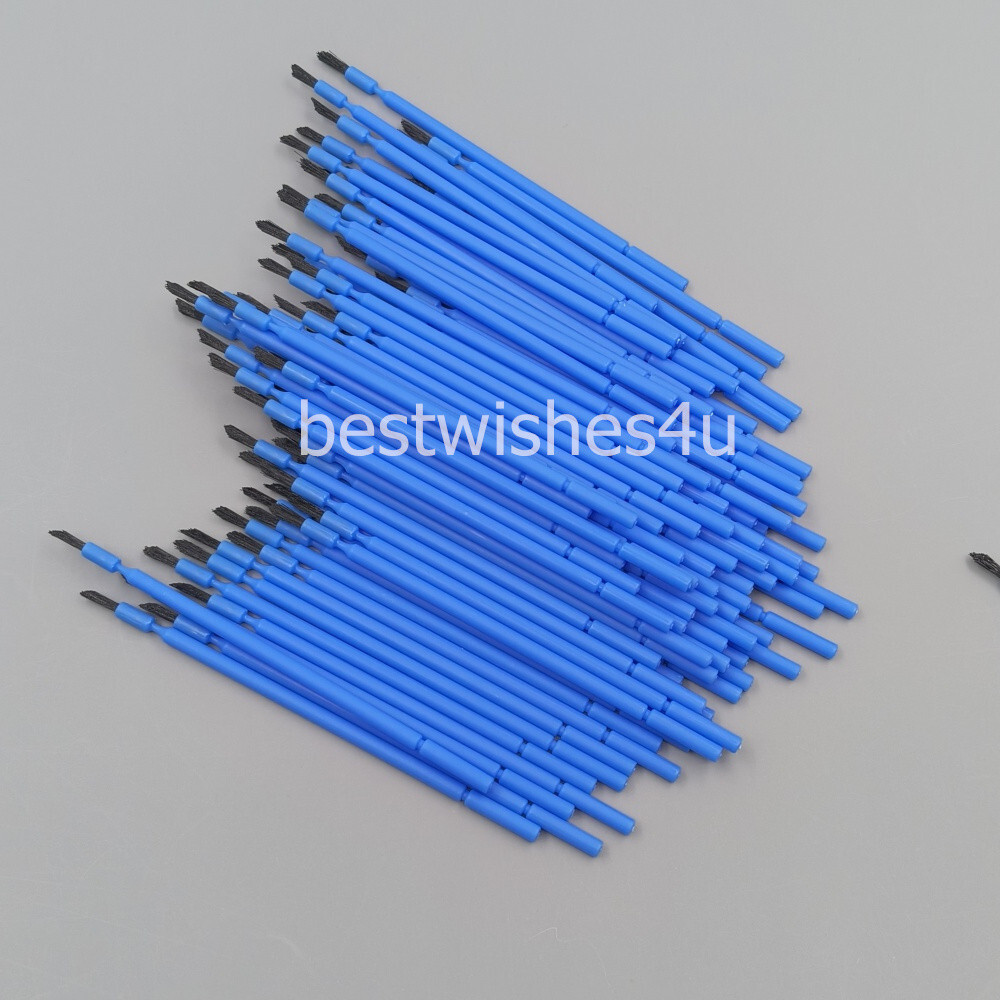100 Pcs Microbrush Applicator Tips Dental Micro Brush Bendable Tapered Bristle