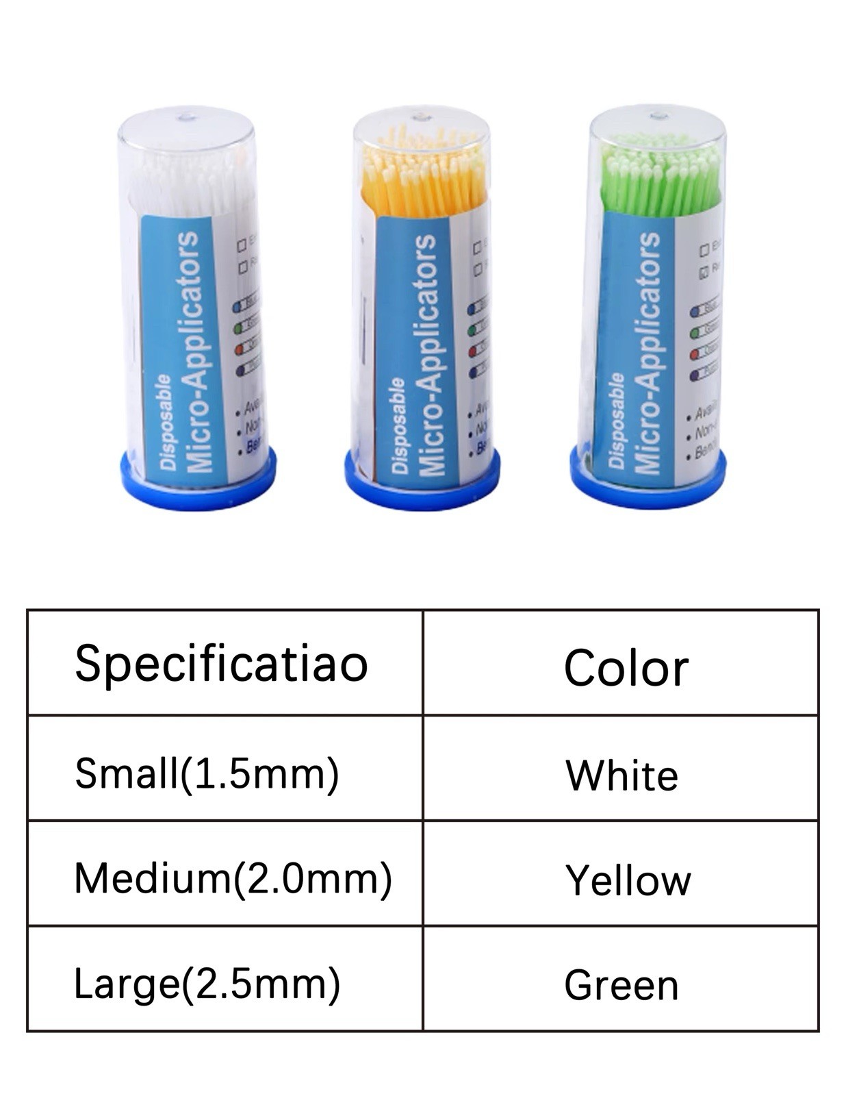 Dental Disposable Micro Brushes Applicators 400 pcs Super fine