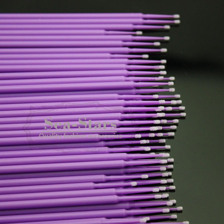 NEW 400 PCS Dental Micro Applicator Brush Disposable Bendable Ultrafine Purple