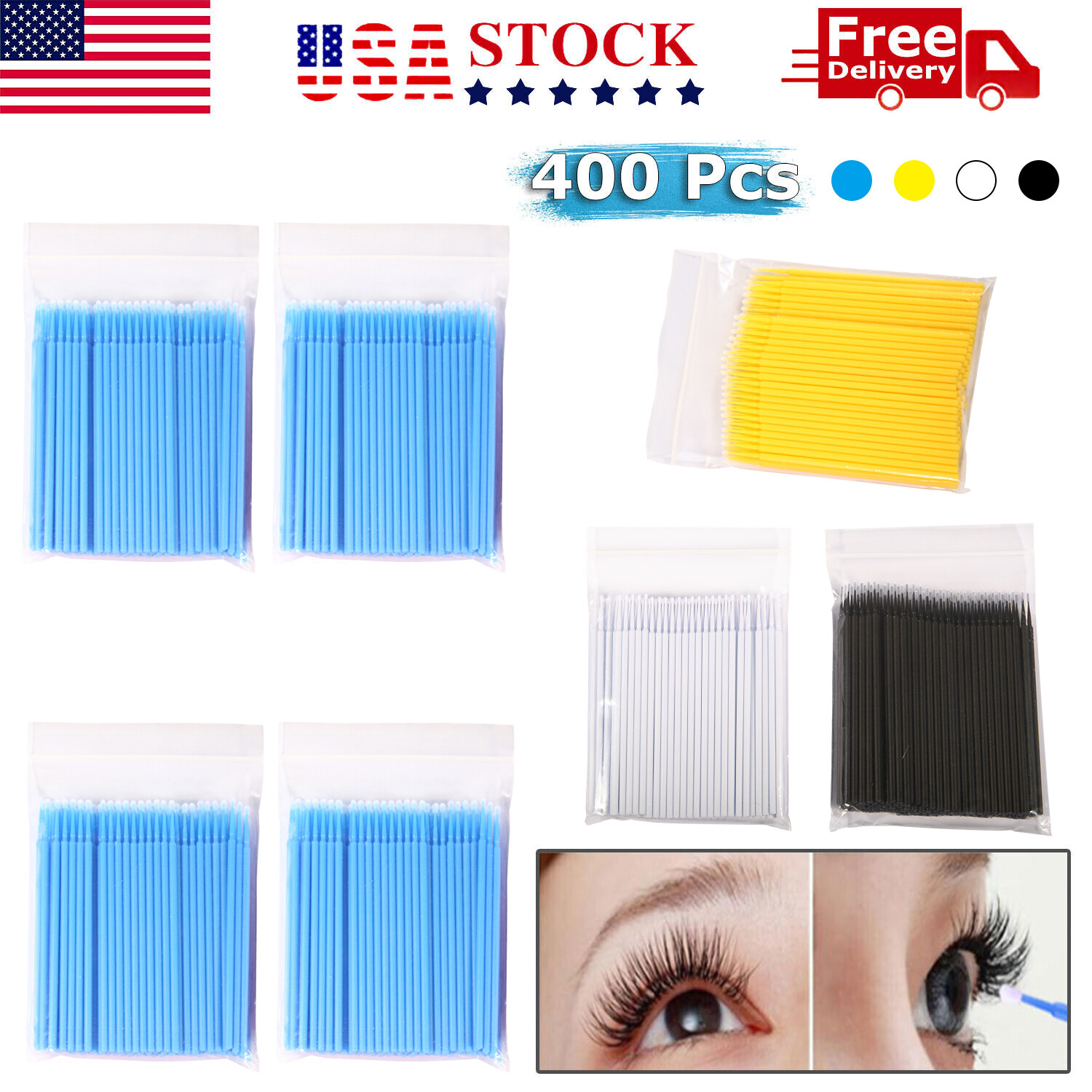 Micro Brushes Applicators Microbrush Dental (Regular, Fine, Super Fine) USA
