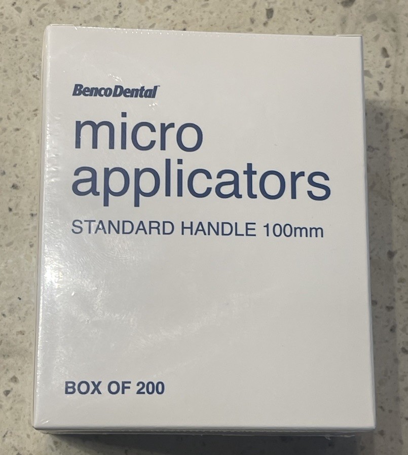 200 Dental Micro Brush Microbrush Bendable Applicator Tips Regular Blue Standard