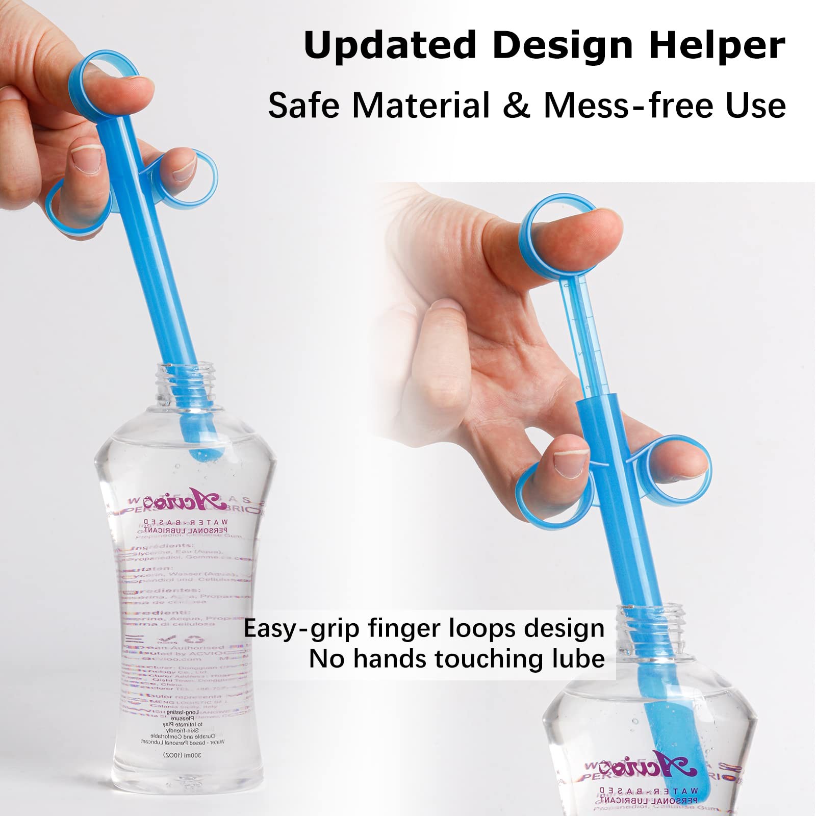 Lube Applicator Injectors with 10ml Precise 1 Count (Pack of 2), Blue+white