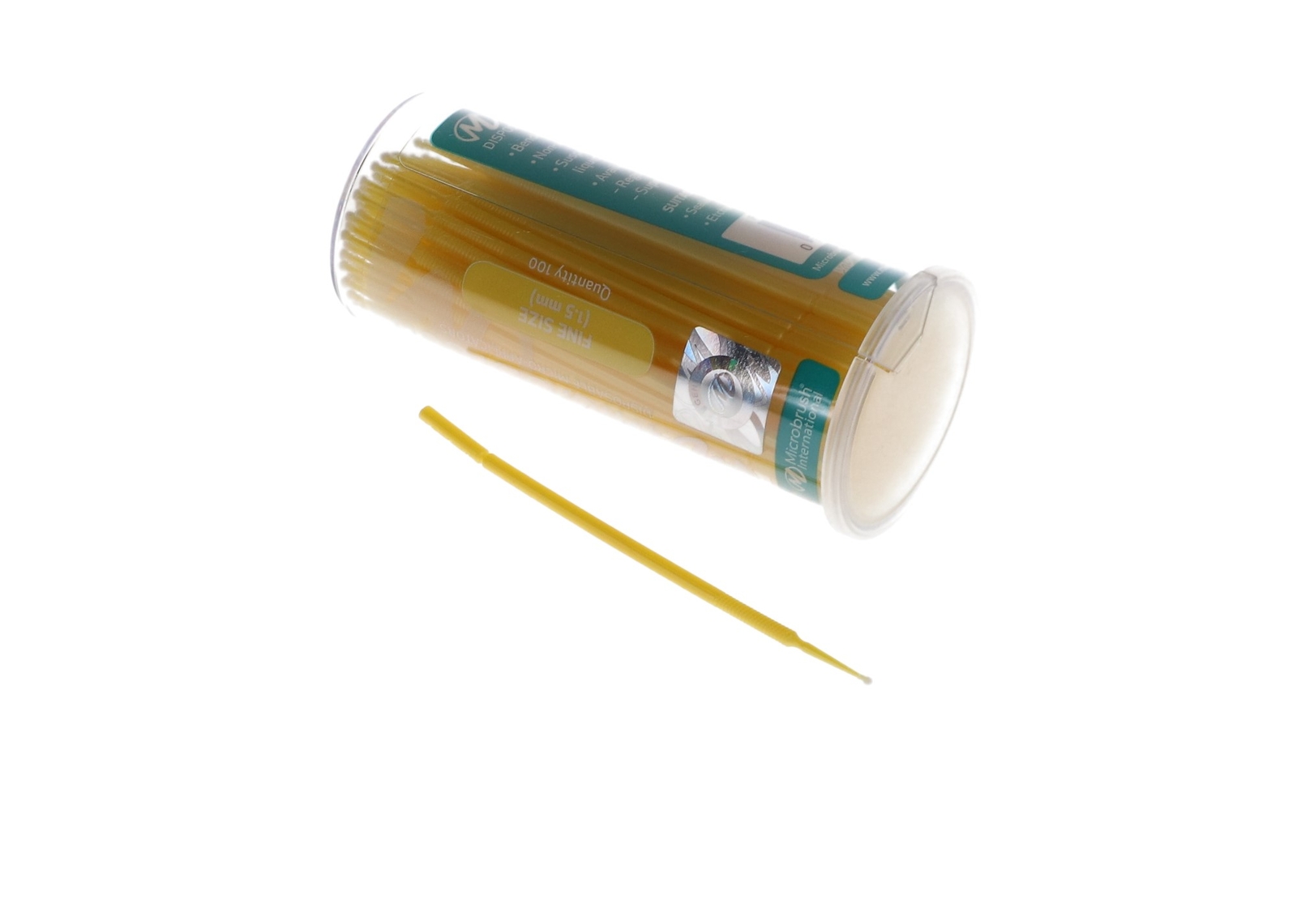 Microbrush MFY400 Tube Series Bendable Micro Applicators Fine Yellow 400/Bx