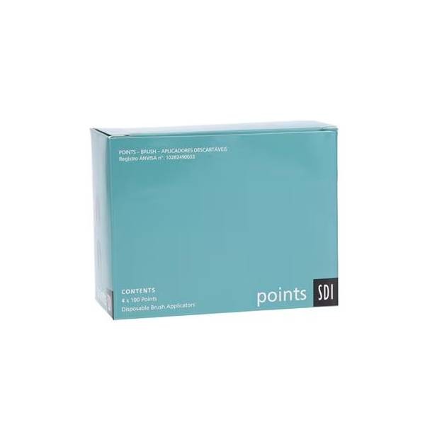 SDI 8100119 Points Brush Applicators Medium Light Blue 400/Pk