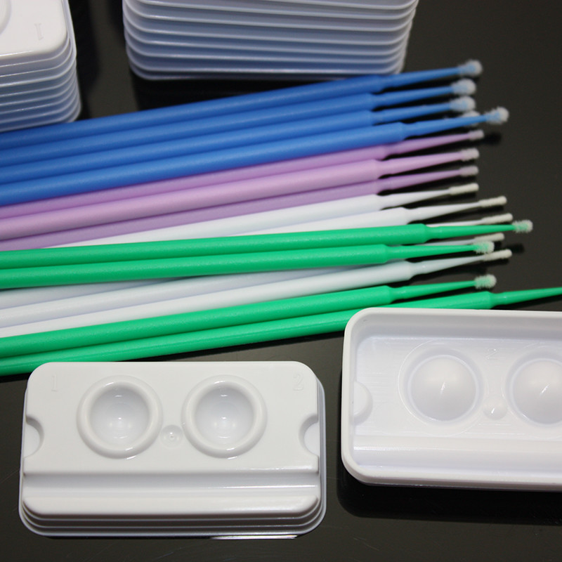 100 PCS Composite Adhesive Mixing Wells & 400 PCS Micro Applicator Brush 4 Sizes