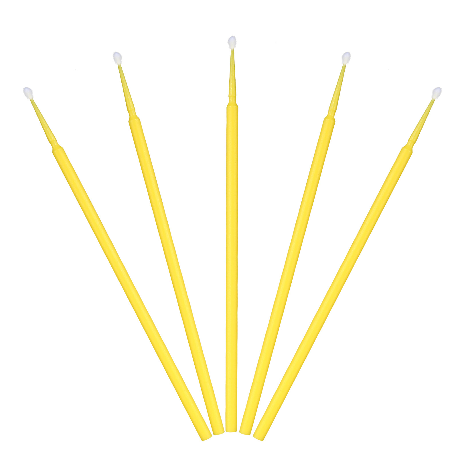 100 Micro Brushes Applicators Microbrush Dental Regular Yellow 2.0 mm