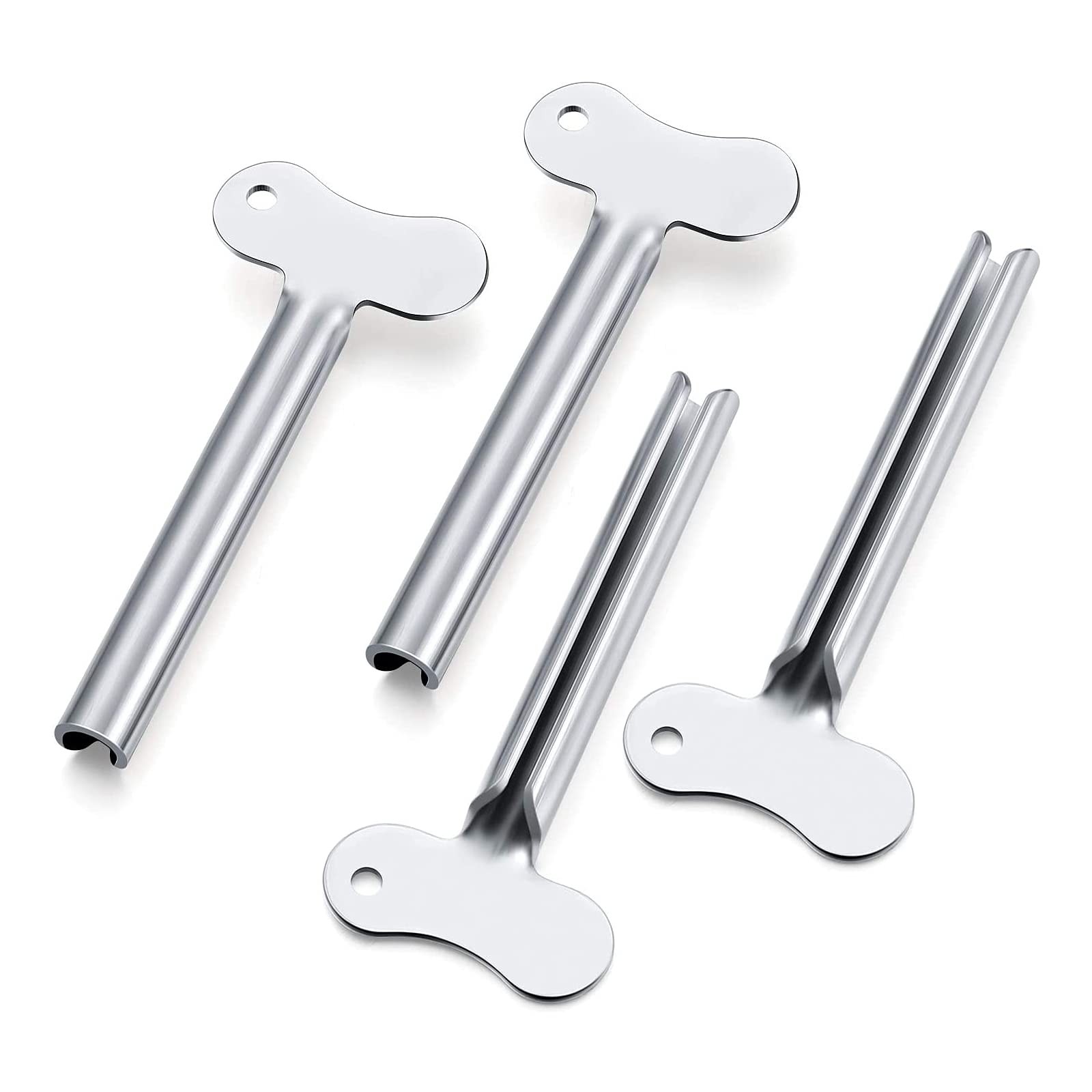 ZOCONE Toothpaste Squeezer, 6pcs Metal Tube 6 Count (Pack of 1), Silver