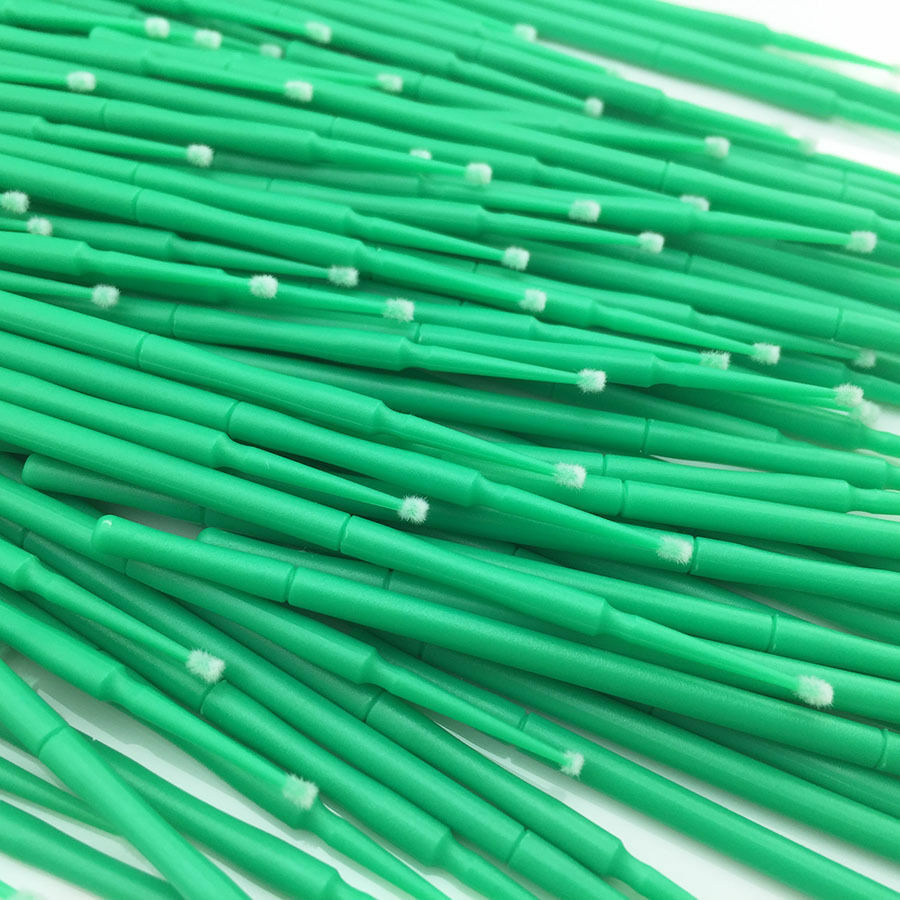 1000x Micro Dental Disposable Materials Applicator Brush Bendable Green Medium