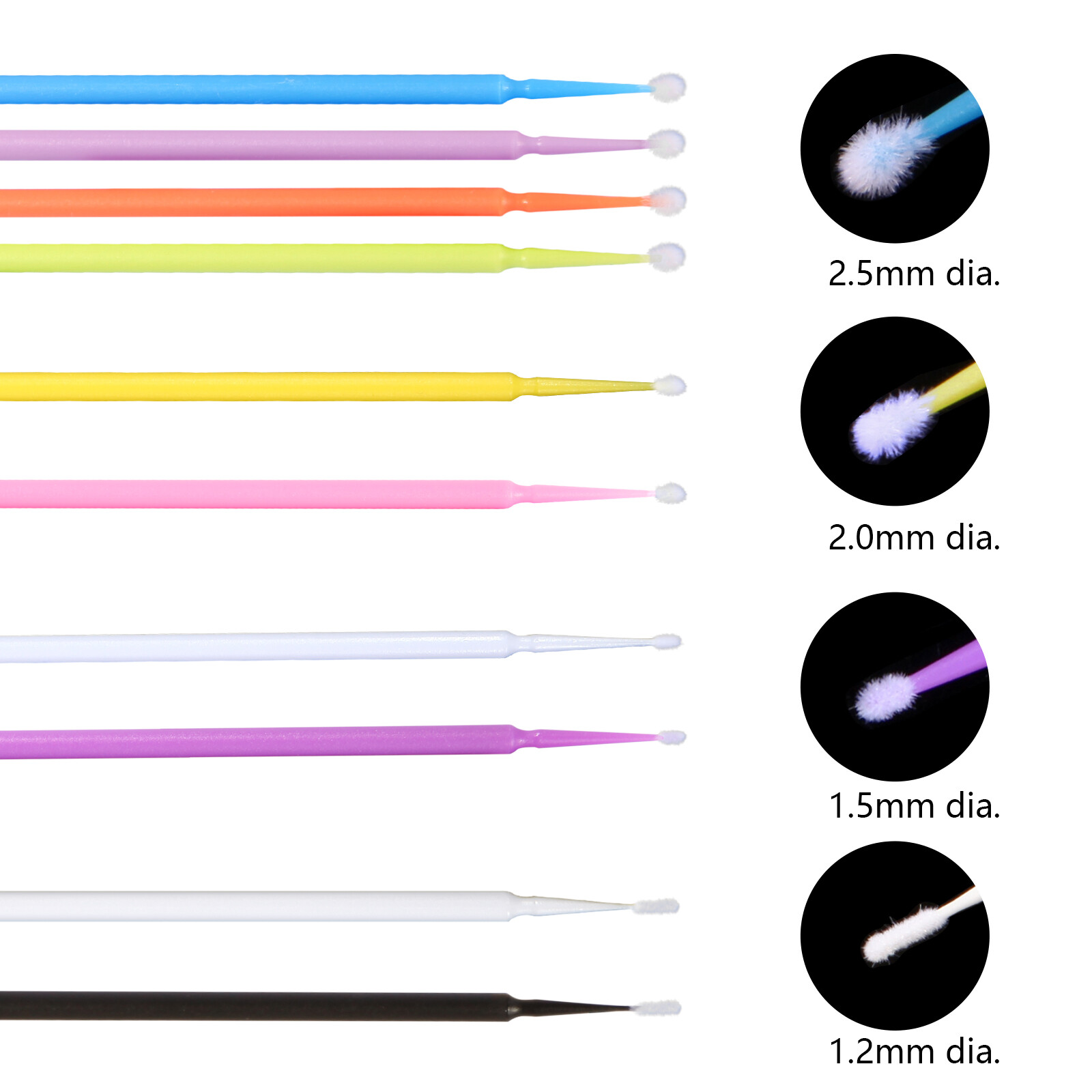 400 Microbrush Micro Brush Applicator Tips (Regular, Fine, Super Fine) Dental ns