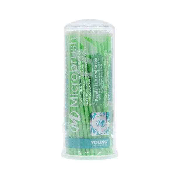 Microbrush MRG400 Tube Series Bendable Micro Applicators Regular Green 400/Pk