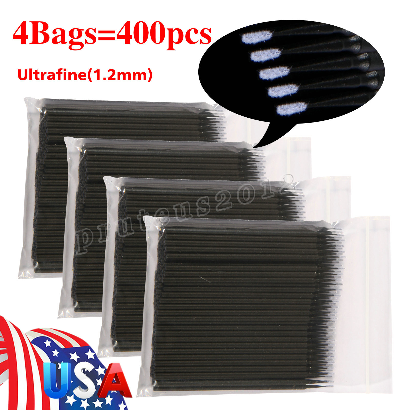 400pcs Dental Micro Applicator Brush Microbrush Tips Regular/Fine/Ultrafine
