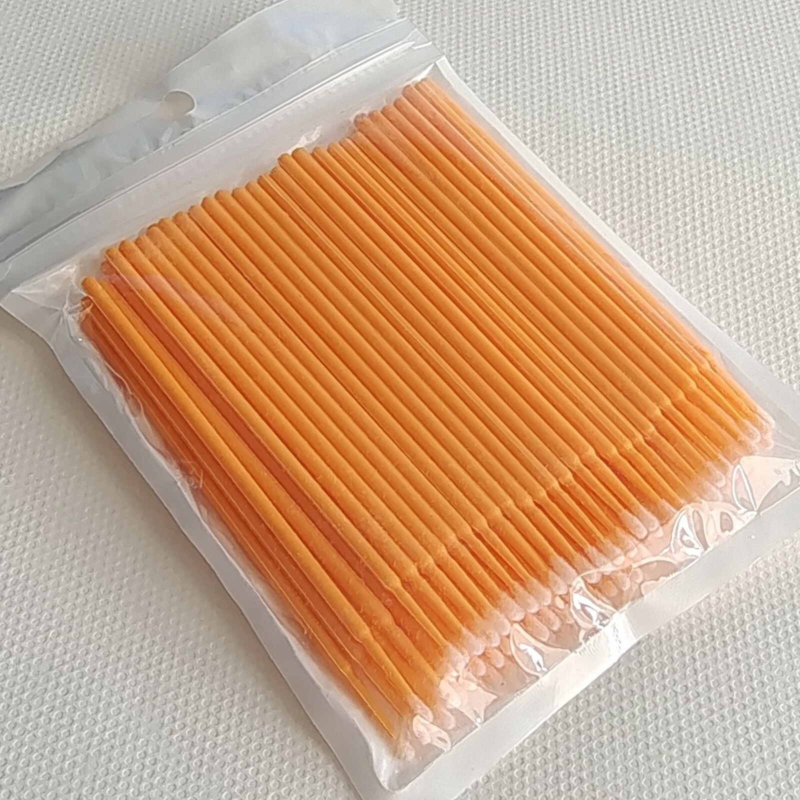 Dental Disposable Micro Applicator Brush Bendable Makeup Eyelash Brushes Orange