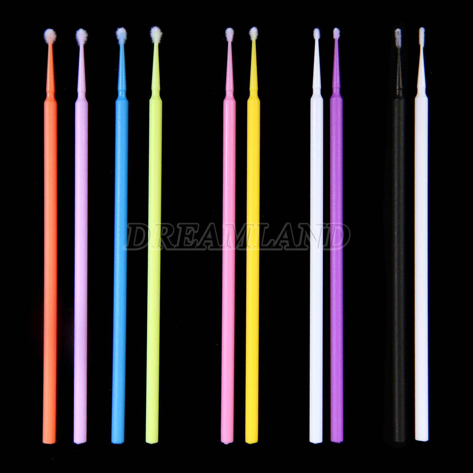 100 Microbrush Micro Brush Applicator Tips (Regular, Fine, Super Fine) Dental