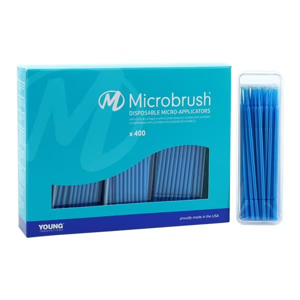 Microbrush Disposable Micro-Applicator Tips 400/pk Dispenser PR400G Reg Blue