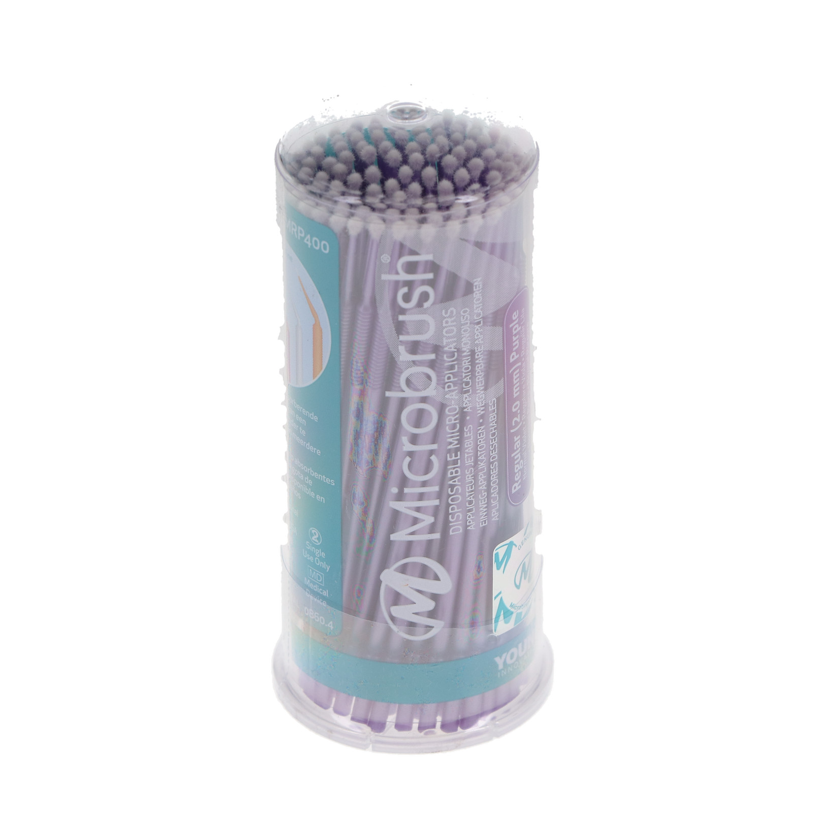 Microbrush MRP100 Tube Series Micro Applicators Regular Purple 100/Pk