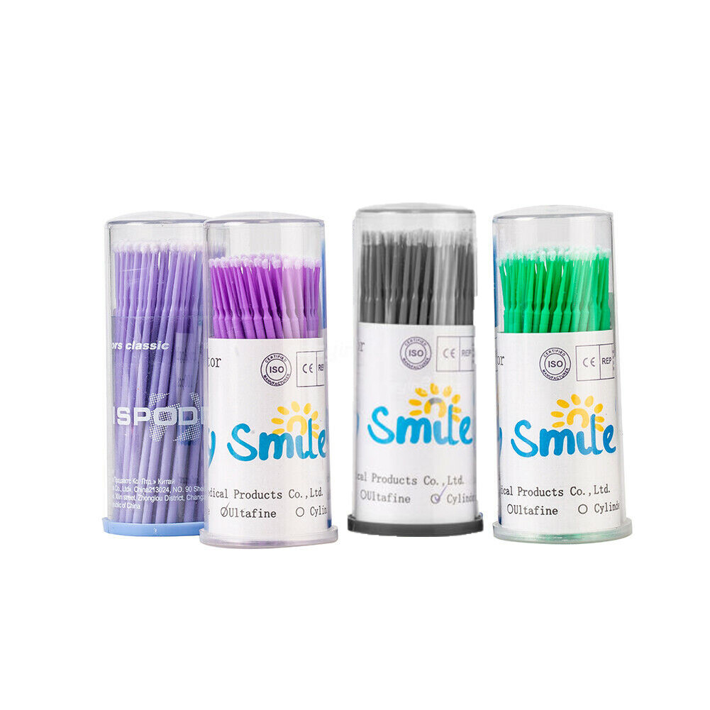 100pc Dental EASYINSMILE Disposable MICRO Brush APPLICATOR 0.8-1.2/1.0/1.5/2.5mm