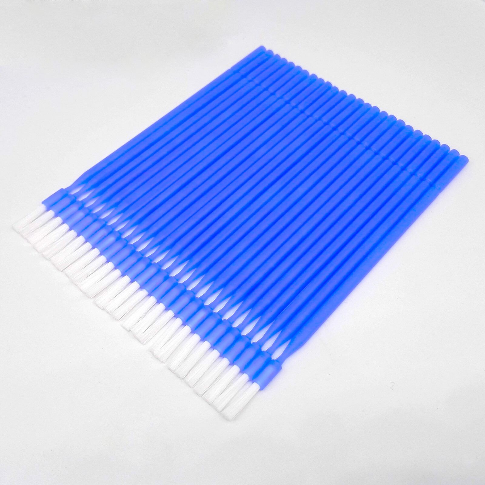 100 Pcs Dental Disposable Micro Applicator Brush Bendable Long Shank Blue