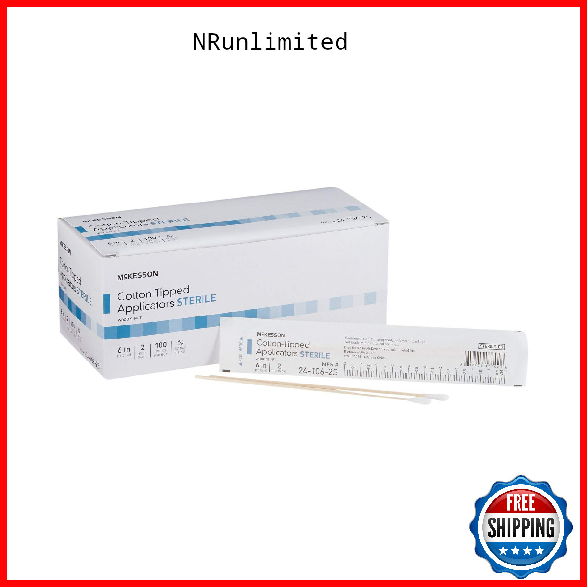 Mckesson Sterile Cotton Tipped Applicators 6 Inch Of 200 Cotton Swabs For Wound