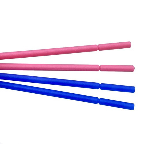 Dental Long Shank Bendable Oral Disposable Micro Brush Applicator Pink/Blue