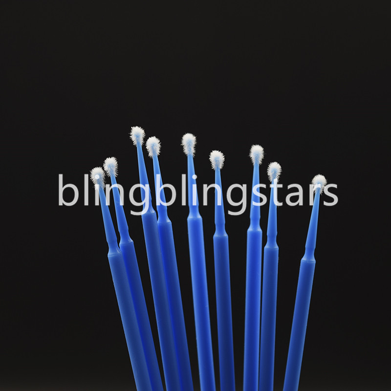 400 Pcs Dental Disposable Micro Applicator Brush Bendable 2.5mm Blue Regular