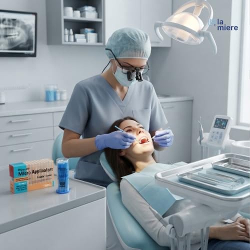 Caja de 400 aplicadores microcepillos dentales flexibles