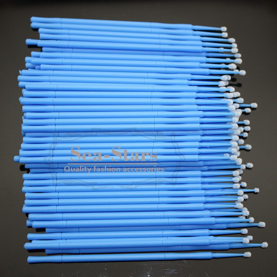 NEW BAND 400 Pcs Dental Micro Applicator Brush Disposable Bendable Regular Blue