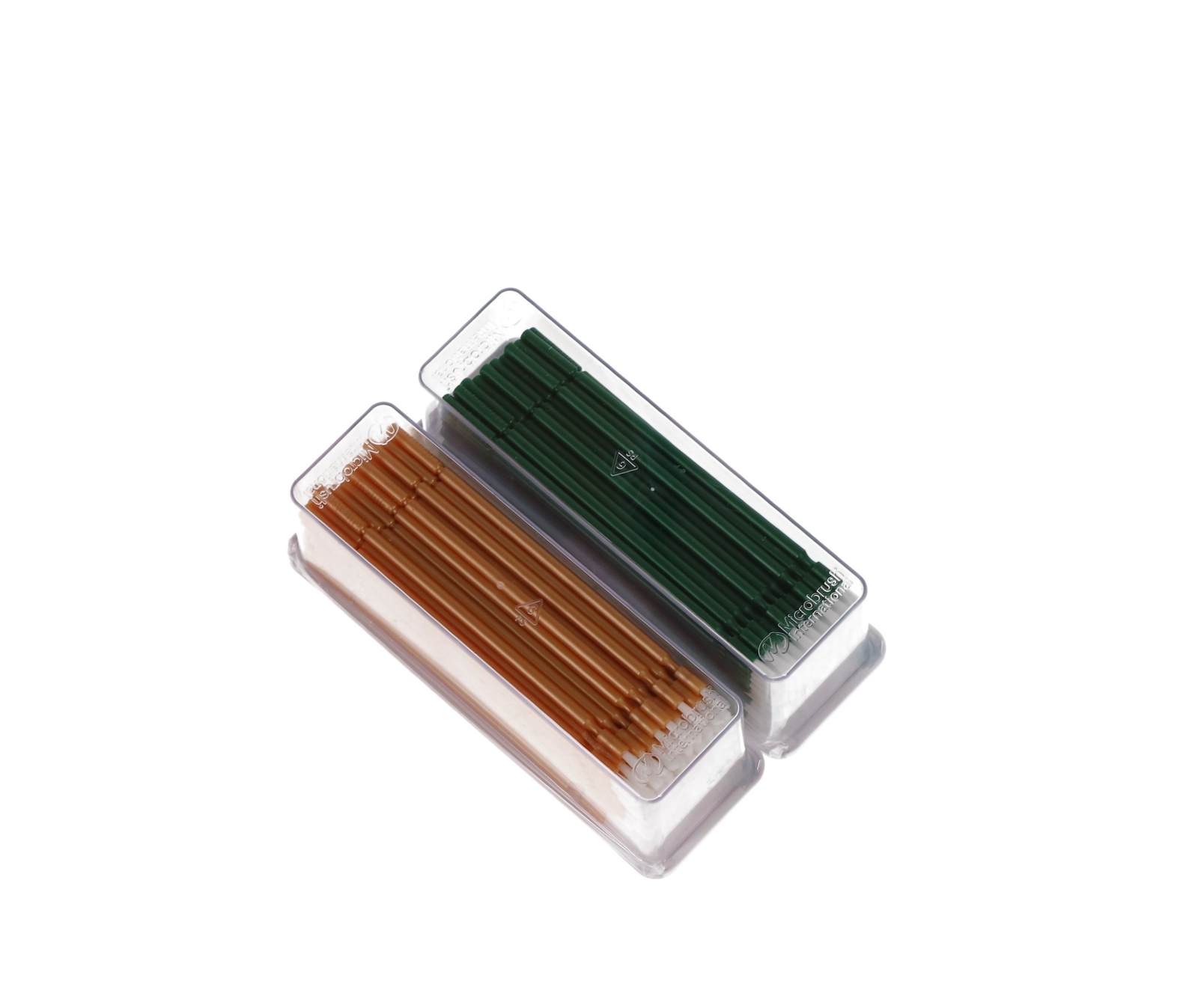 Microbrush U2R200 UltraBrush 2.0 Applicator Brushes Regular Green Gold 200/Pk