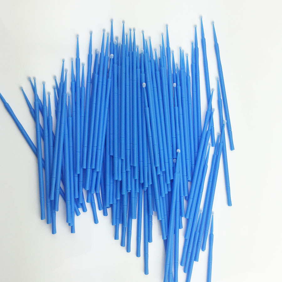 800 PCS Dental Disposable Micro Applicator Brush Bendable 2.5mm Blue Regular