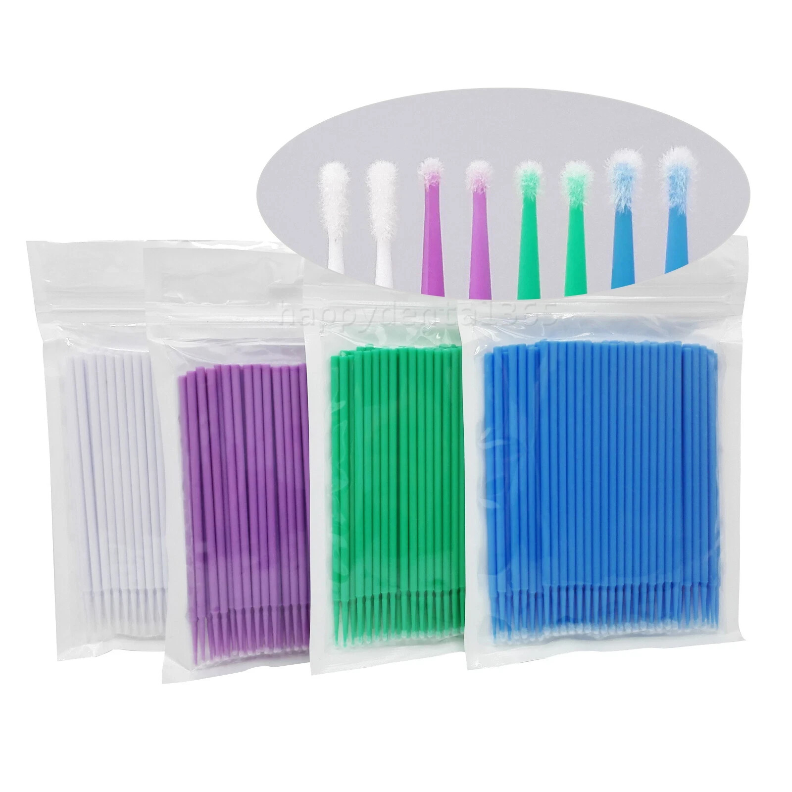 100Pcs/Pack Dental Micro Brush Disposable Materials Tooth Applicators 1.2-2.5mm