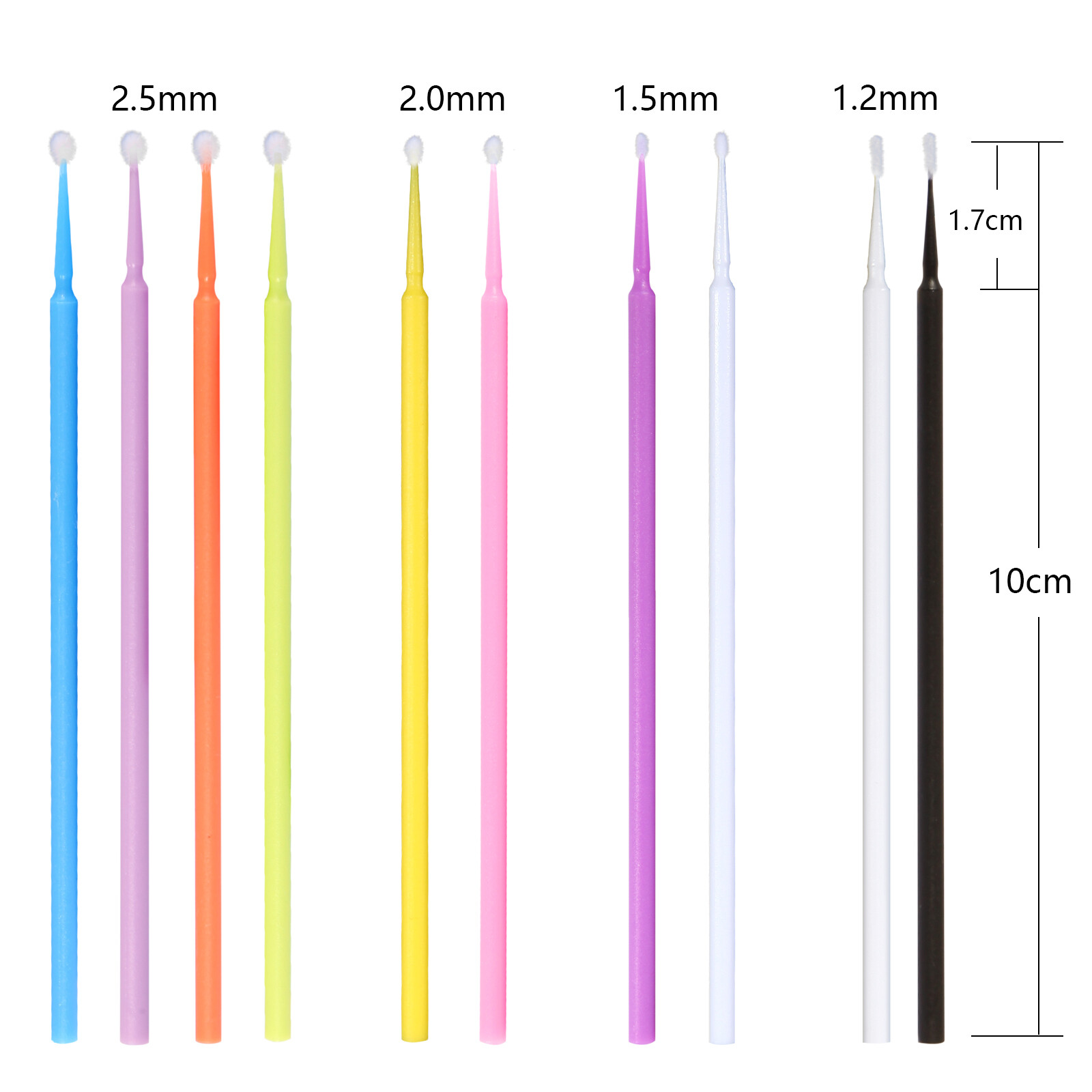 100-500pcs Dental Micro Brush Disposable Eyelash Medium Tooth Applicators