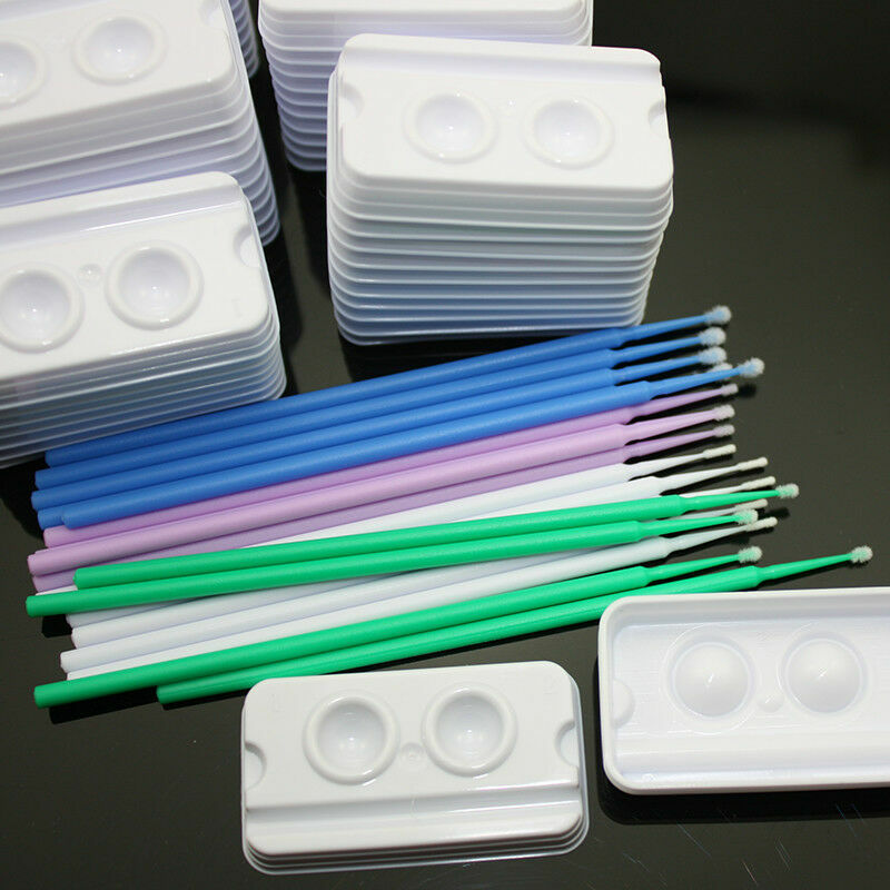 Dental Disposable Micro Swab Applicator Brush Non-linting Fibers 1.0/1.5/2.0/2.5