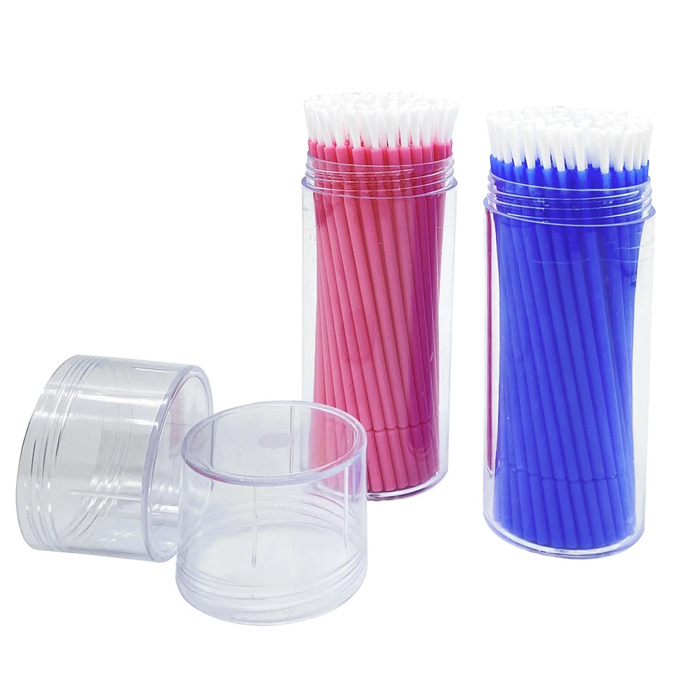 100Pcs/Bottle Dental Long Disposable Micro Brush Applicators Brushes