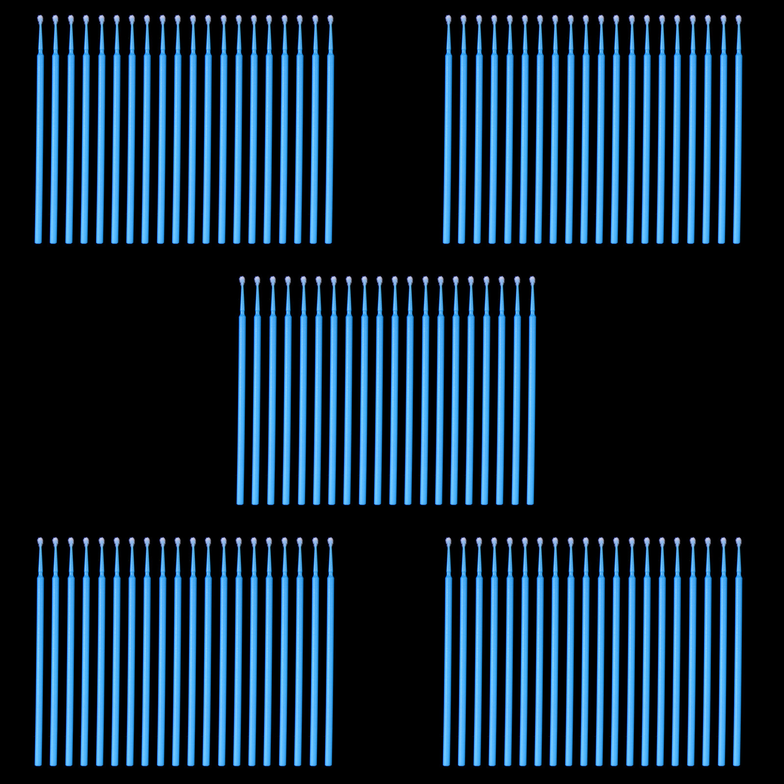 Micro Brushes Applicators Microbrush Dental Eye Regular 2.5mm Blue 100pcs/bag