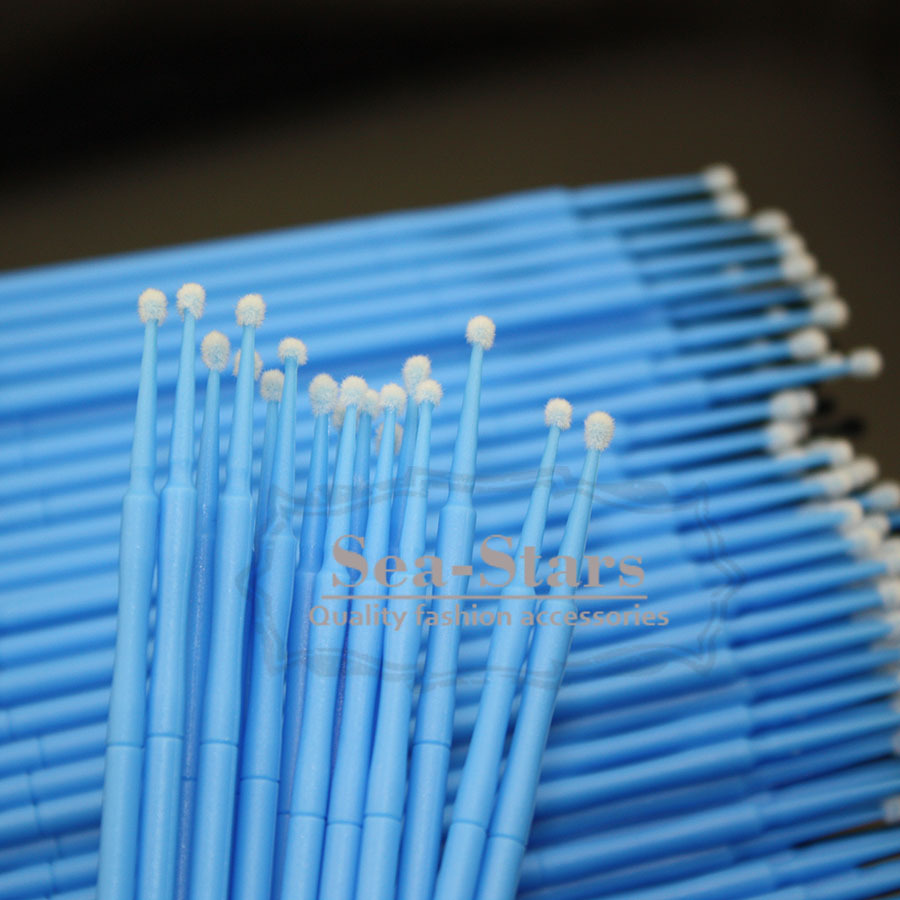 NEW BAND 400 Pcs Dental Micro Applicator Brush Disposable Bendable Regular Blue