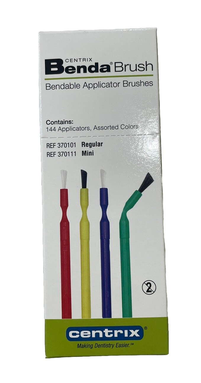 Centrix 370111 Benda Brush Mini Disposable Bendable Applicator Brushes 144/Bx