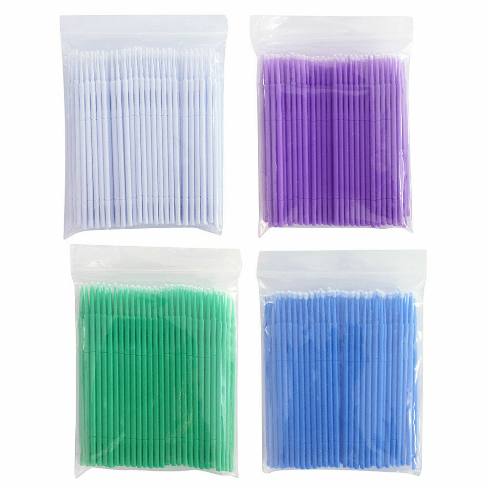 100 Pcs Dental Disposable Bendable 1.0mm Micro Applicator Brush Material Purple