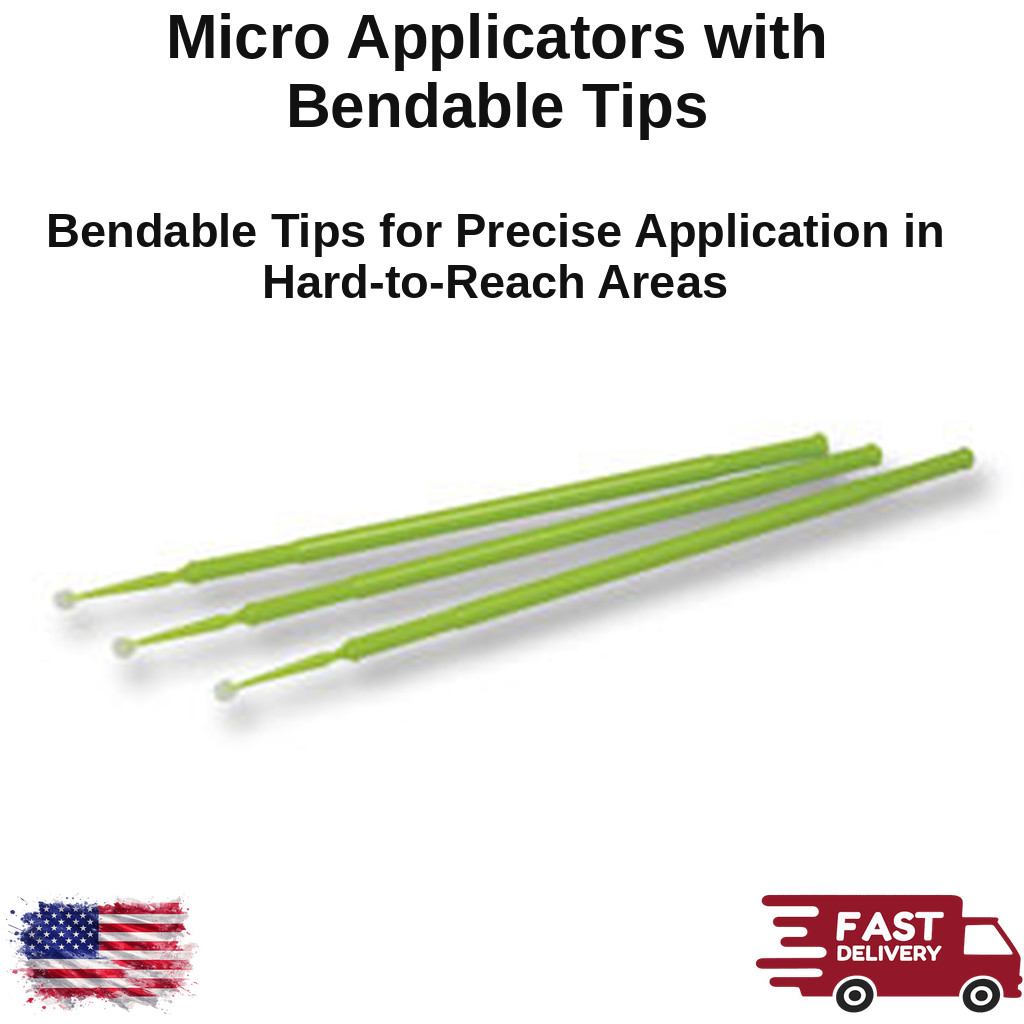 Micro Applicators w/ Dispensers Bendable Disposable 400 Tips Dental 50% Recycled
