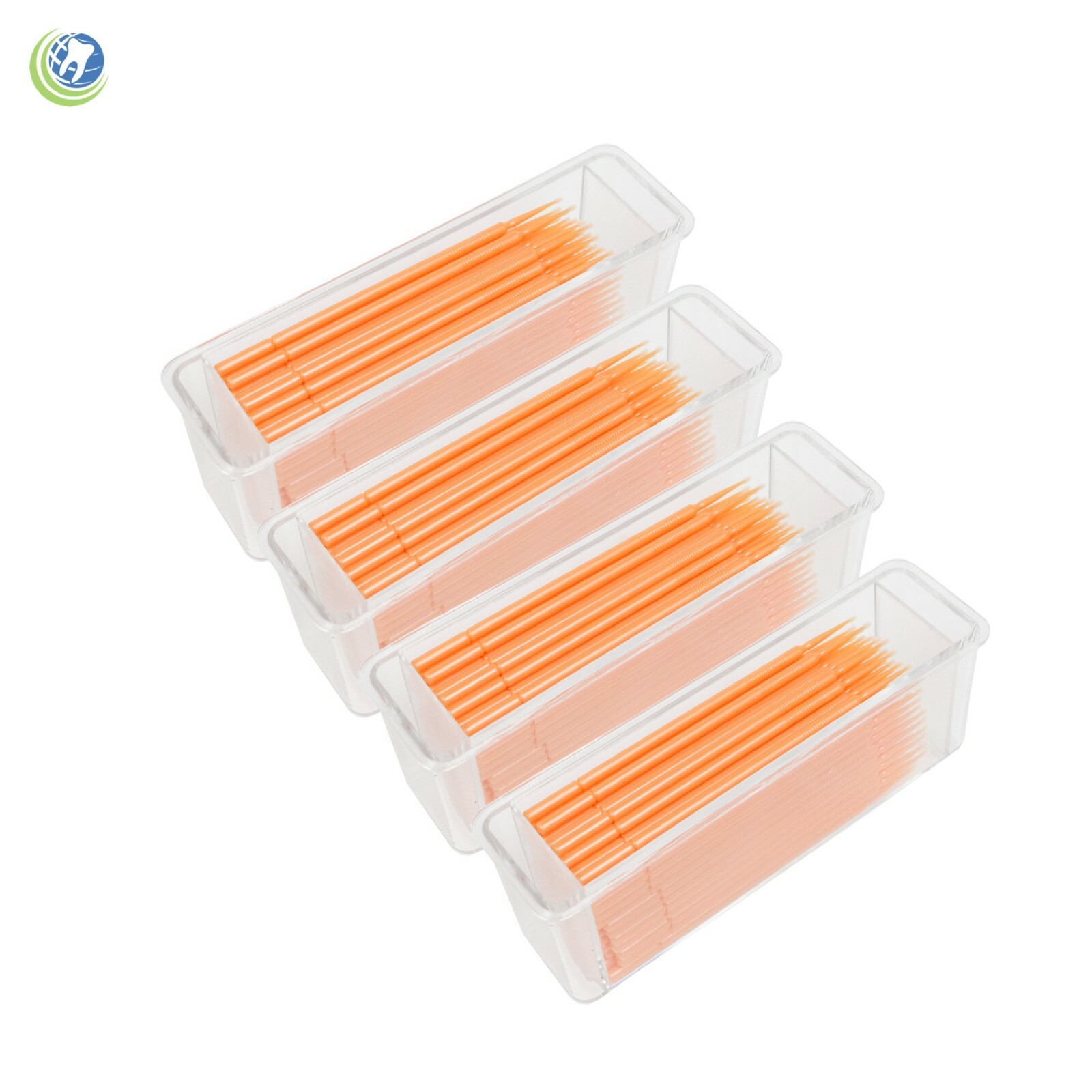 Dental Disposable Micro Brush Tip Applicators With Dispenser 400 Applicators Kit
