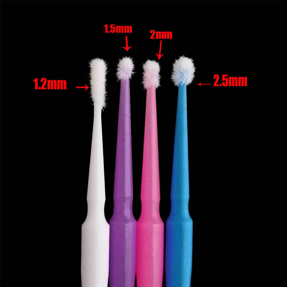 100Pcs Dental Disposable Bendable Micro Brush Applicator/Long Type/Taper Brush